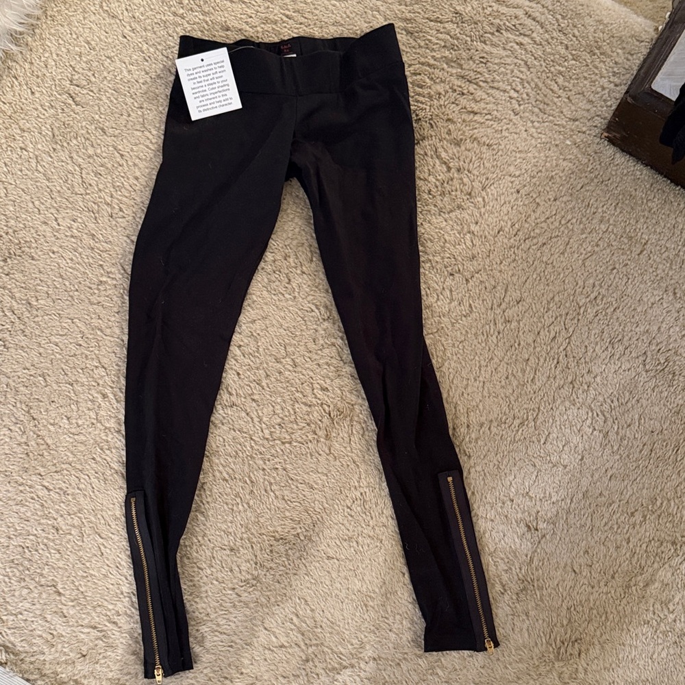 Black Zippered Women's Pants